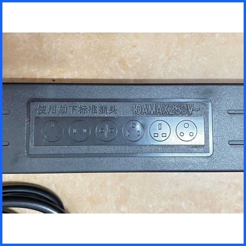 6 Slots Universal 19inch Rack Mount PLASTIC CASING PDU Power Distribution Unit