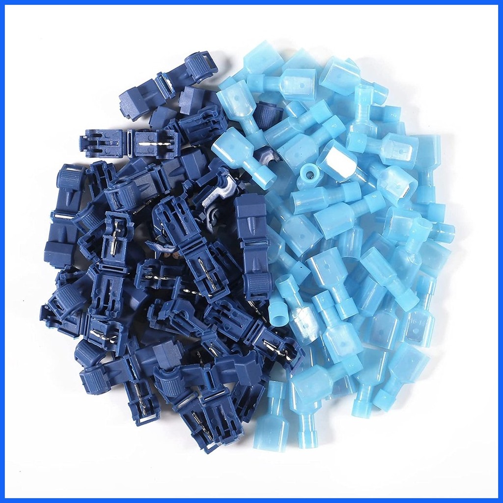 50Pcs(25set) T-Tap Wire Connectors, Self-Stripping Quick Splice Electrical Wire Terminals Kit