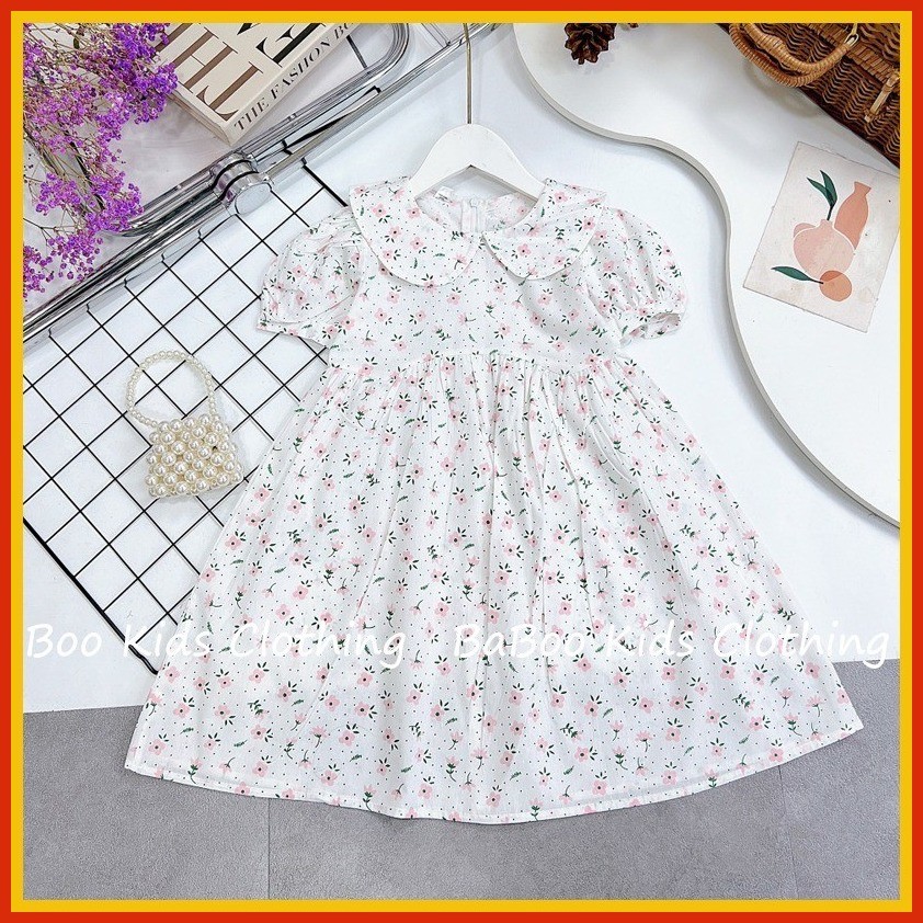 ,,Baby Girl Dress Summer Rough Cool Rough Material Waist Spread BaBoo Kids V025