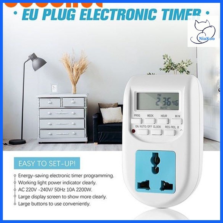 AL-06 Digital Timer Digital Mains EU Plug In Timer Switch Socket