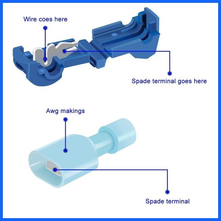 50Pcs(25set) T-Tap Wire Connectors, Self-Stripping Quick Splice Electrical Wire Terminals Kit
