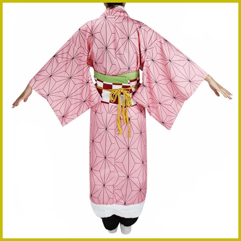 CODDemon Slayer: Kimetsu No Yaiba Kamado Nezuko Suit Costume Wig Cosplay