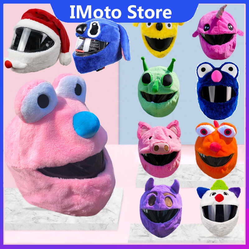 Biglang Helmet Cartoons Unicorn Nakakatawa Plush Helmet Protective Cover Helmet Full Face Covers Fo