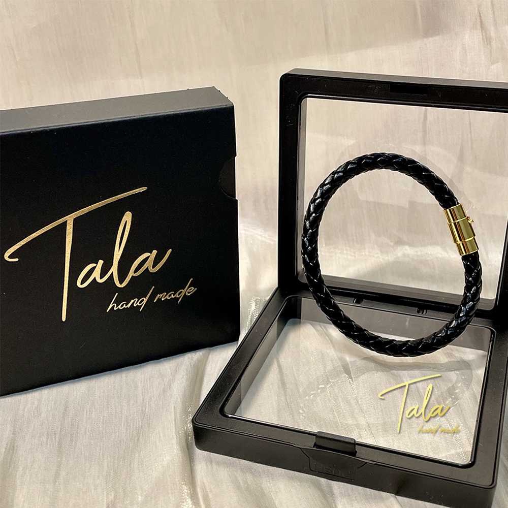 TALA hand made Magnetic Bracelet for Unisex Fashion Accessories Couple Bracelet Men's Bracelet Leather Rope Bracelet With Box Leather Bracelet Men Magnetic Clasp Fashion With Exquisite Bag Christmas Hypoallergenic