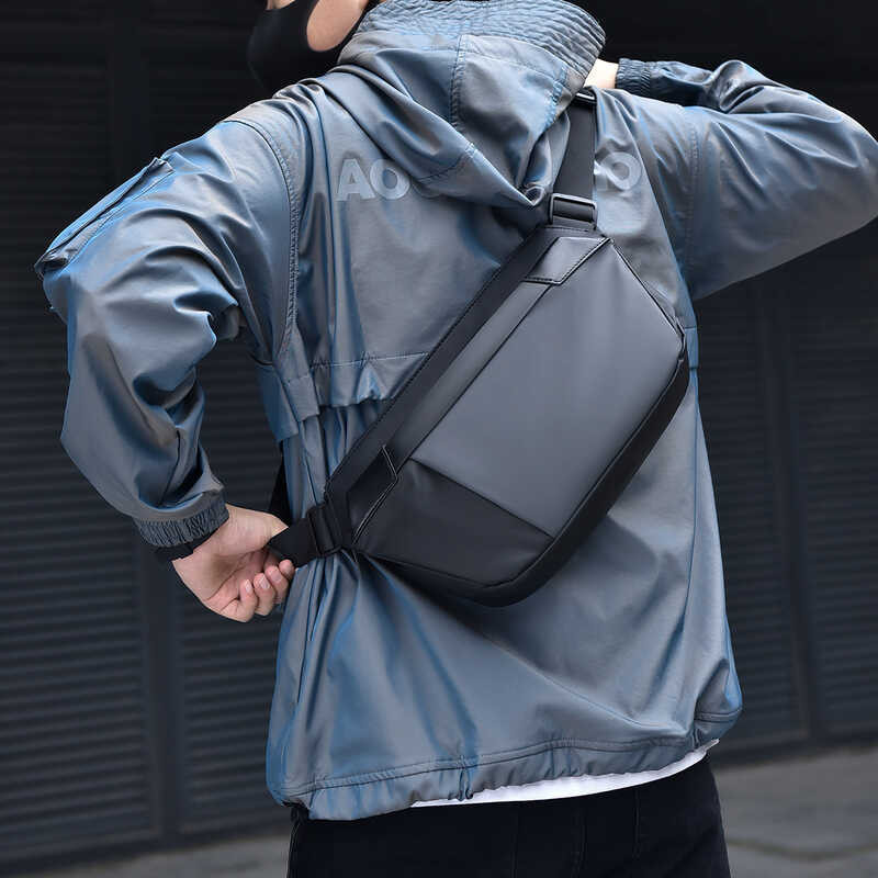 55 Men's Business Commuting Single Shoulder Crossbody Bag, Trendy Brand Mobile Phone, Men's Casual W