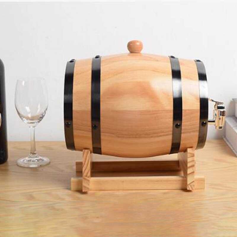 1L/1.5L/3L Whiskey Oshhni Wood Wine Barrel, Oak Aging Barrel Para Sa Home Brewer