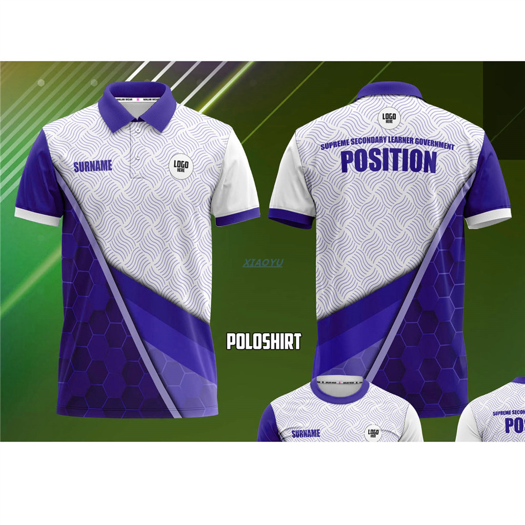 Free Custom Name & Number&LOGOFull Sublimation Polo Shirt Code with logo