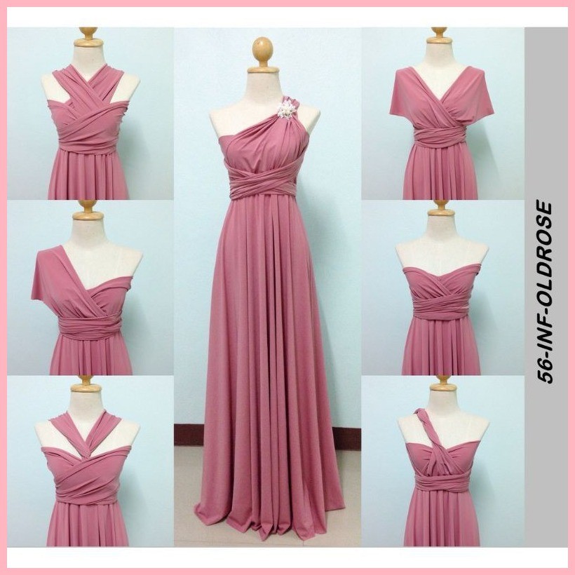 Old rose pink fashion dress