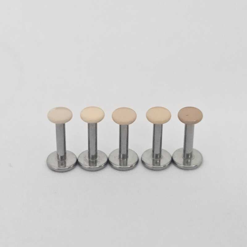 Alloy F136 Titanium Invisible Skin Color Screw Thread Versatile Compact 16g Lip Stud Ear Stud Ear Ca - Image 4