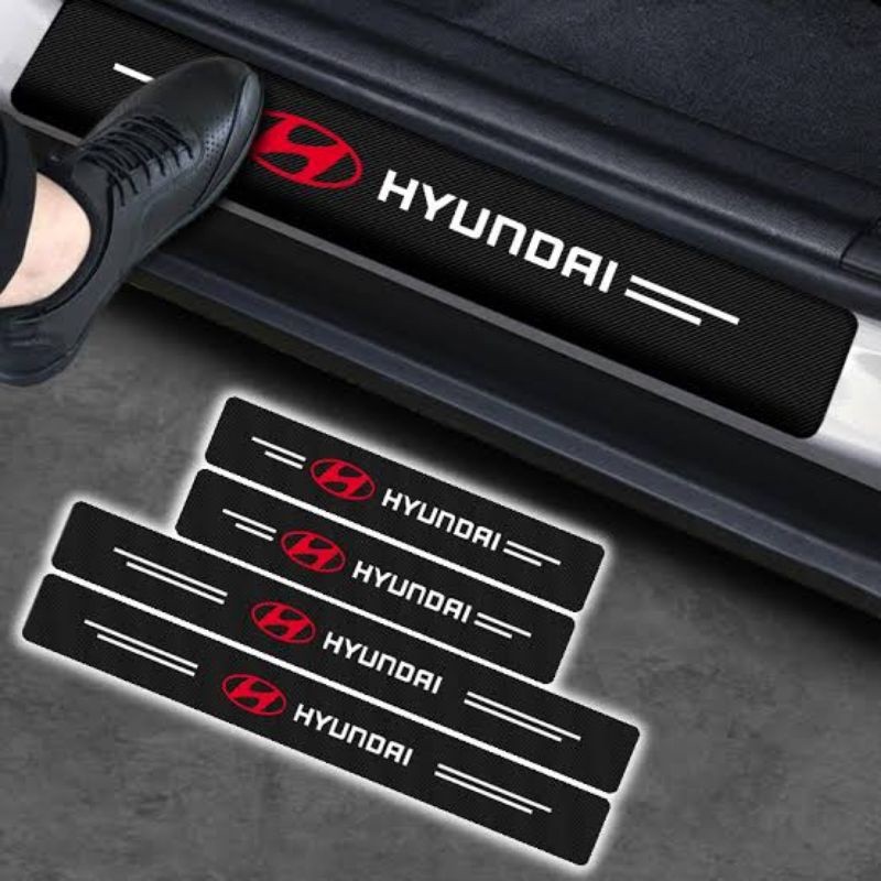 4pc H y undai Carbon Step Sill Anti Scratch