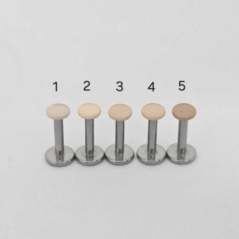 Alloy F136 Titanium Invisible Skin Color Screw Thread Versatile Compact 16g Lip Stud Ear Stud Ear Ca