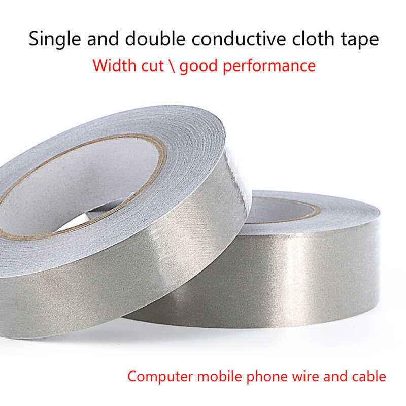 20 Meter Conductive Fabric Cloth 5Mm~20Mm Width Single-Sided Laptop Cellphone LCD EMI Shielding