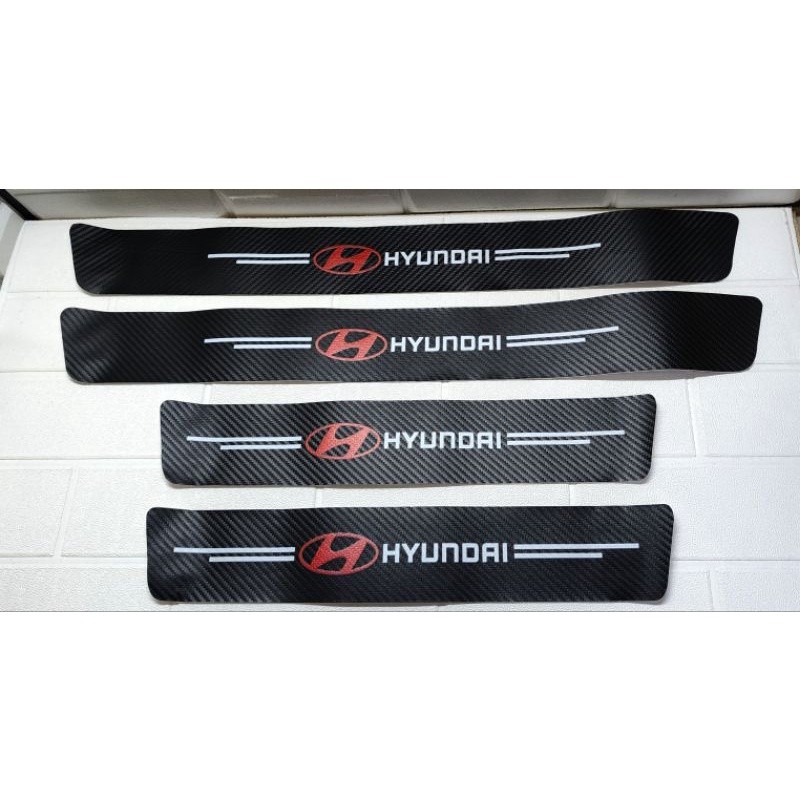 4pc H y undai Carbon Step Sill Anti Scratch