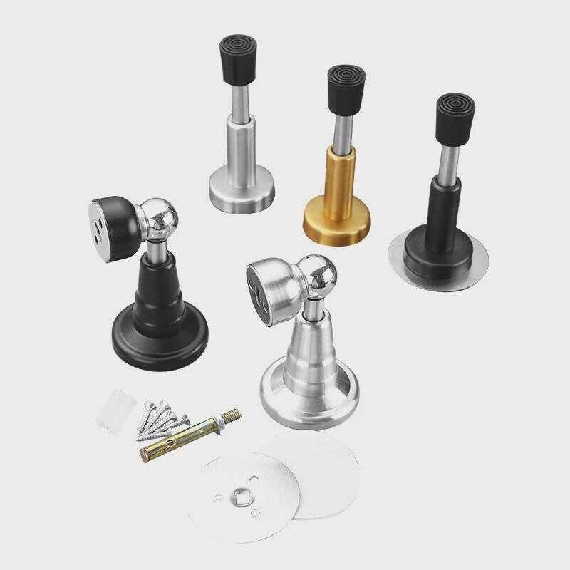 Hydraulic Buffer Door Stop No Drilling & Required Lifting Telescopic Anti-Collision Stainless Steel - Image 5