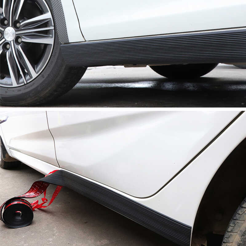 Car Strip Side Front Bumper Lip Splitter Spoiler Rubber Skirt Protector ...
