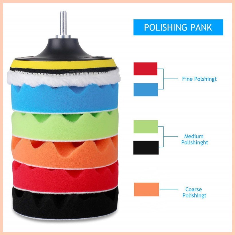 11/8/5PCS Buffing Waxing Polishing Sponge Pads Kit Set For Car Polisher(3/4/5 inch)