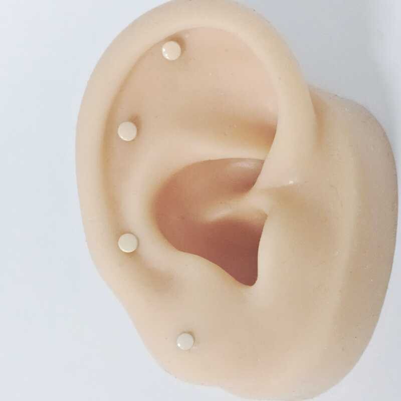 Alloy F136 Titanium Invisible Skin Color Screw Thread Versatile Compact 16g Lip Stud Ear Stud Ear Ca - Image 2