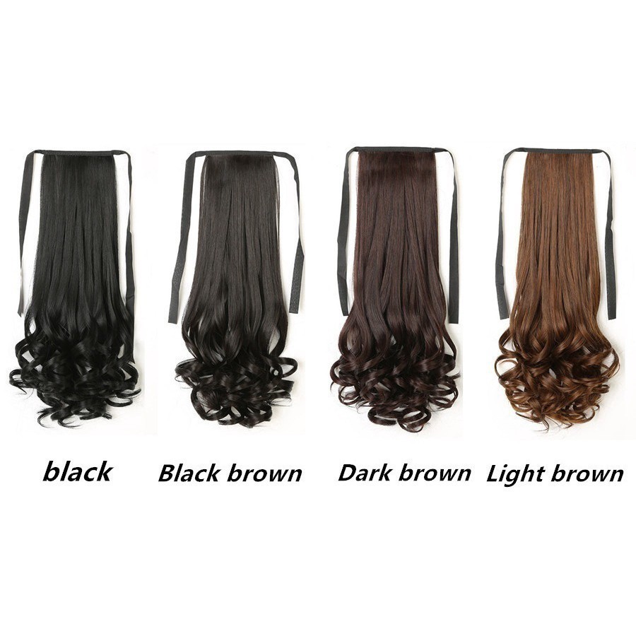 in stock 38cm/48cm/58cm Fashion Pear Blossom Curly Ponytail Wig/Brown Wig Ponytail Hair Extension