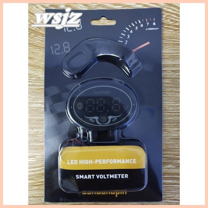 MOTORCYCLE VOLT METER MIRROR TYPE WATER