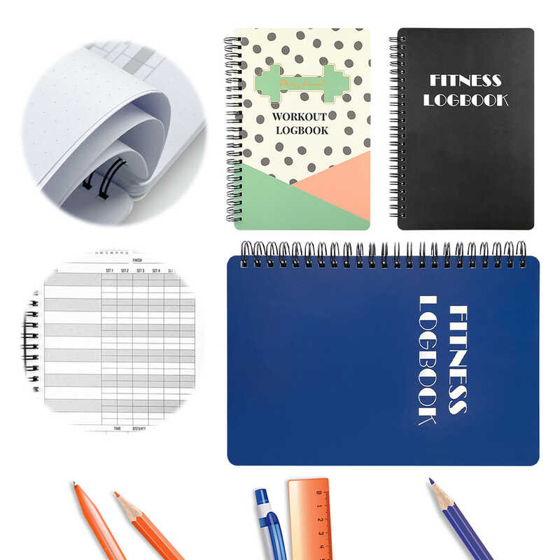 Planner A5 Logbook Coiled Gym Exercise Notebook Weight Loss Goal ...