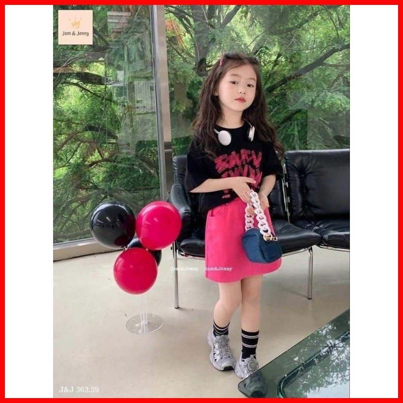 WSJ BLACK PINK TOP & SKIRT SET FOR KIDS GIRL