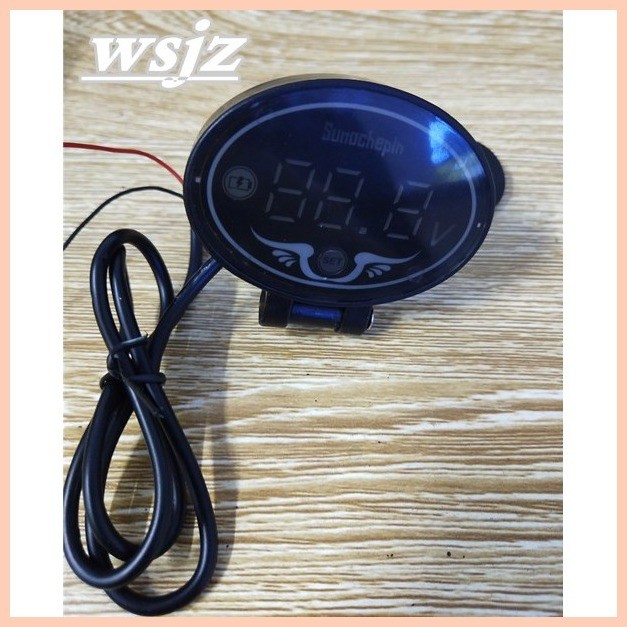 MOTORCYCLE VOLT METER MIRROR TYPE WATER