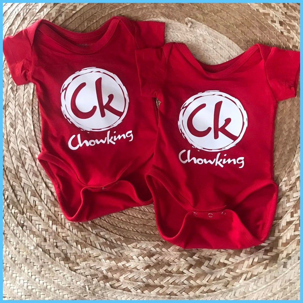 baby onesie monthly milestone chowking themed