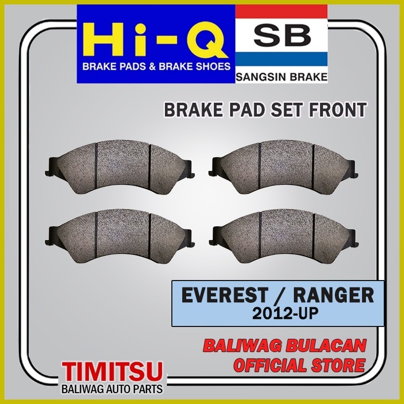 BRAKE PADS FRONT SET FORD RANGER 2012-UP EVEREST 2012-2015 MAZDA BT-50 2012-UP PN. SP1596 HI-