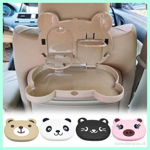 Foldable Auto Dining Table Car Back Seat Tray Cup Holder
