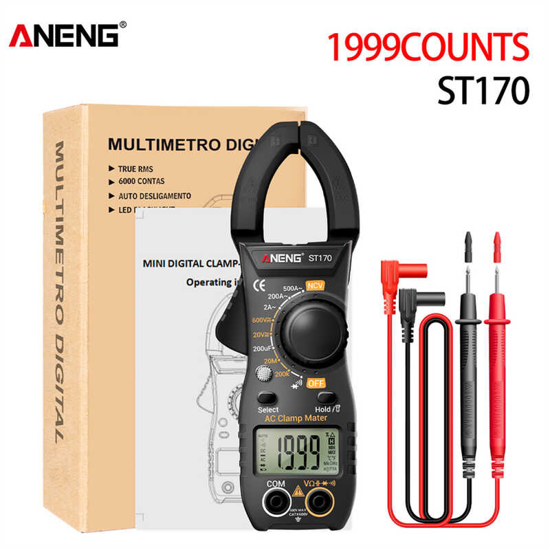 Multimeter Digital 2000 Counts Current Voltage Capacitance Clamp Meter ...