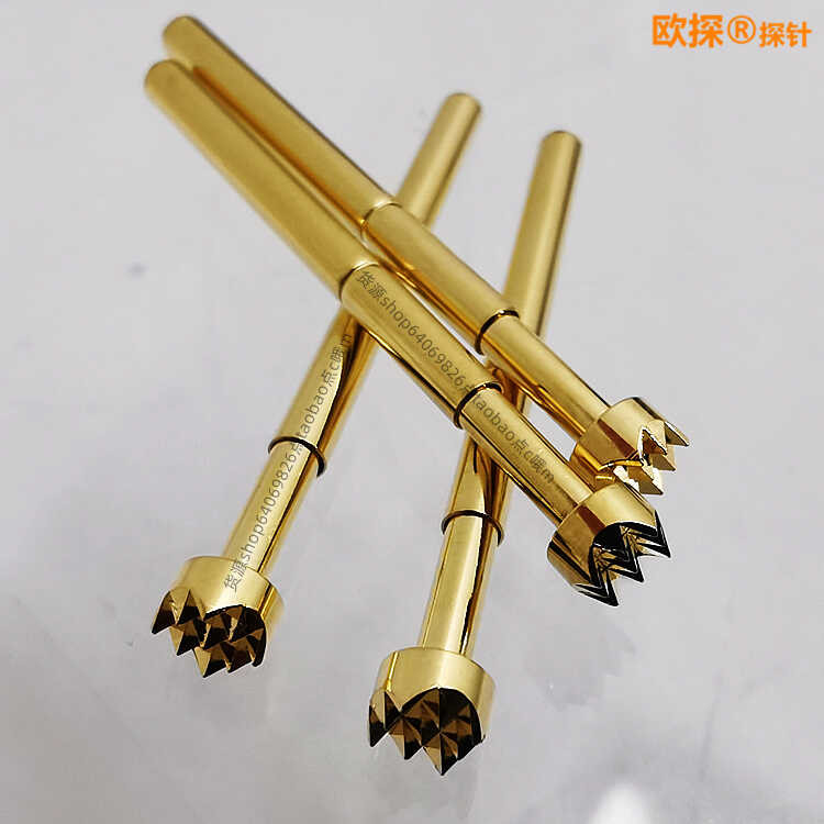 Golden gold-plated nine claw probe 4 mm copper plated test 156 -h 2.36 * 34 - 4.0 spring needle