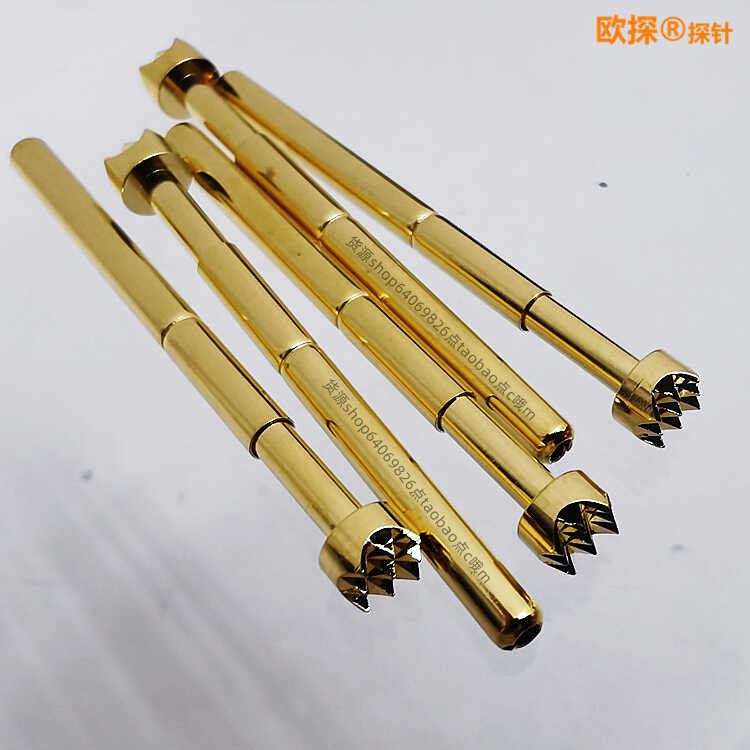 Golden gold-plated nine claw probe 4 mm copper plated test 156 -h 2.36 * 34 - 4.0 spring needle - Image 2