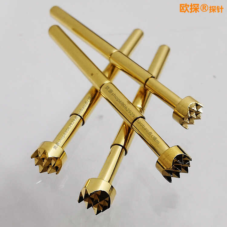 Golden gold-plated nine claw probe 4 mm copper plated test 156 -h 2.36 * 34 - 4.0 spring needle - Image 4