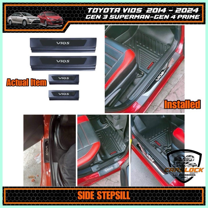 ,Toyota Vios 2019 – 2024 Side Stepsill 4pcs