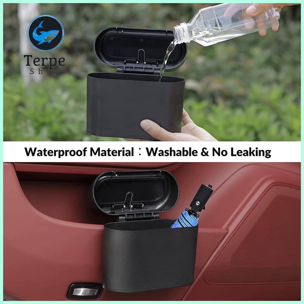 Car trash can car seat back door hanging storage box multi-function trash bag car sundries stor