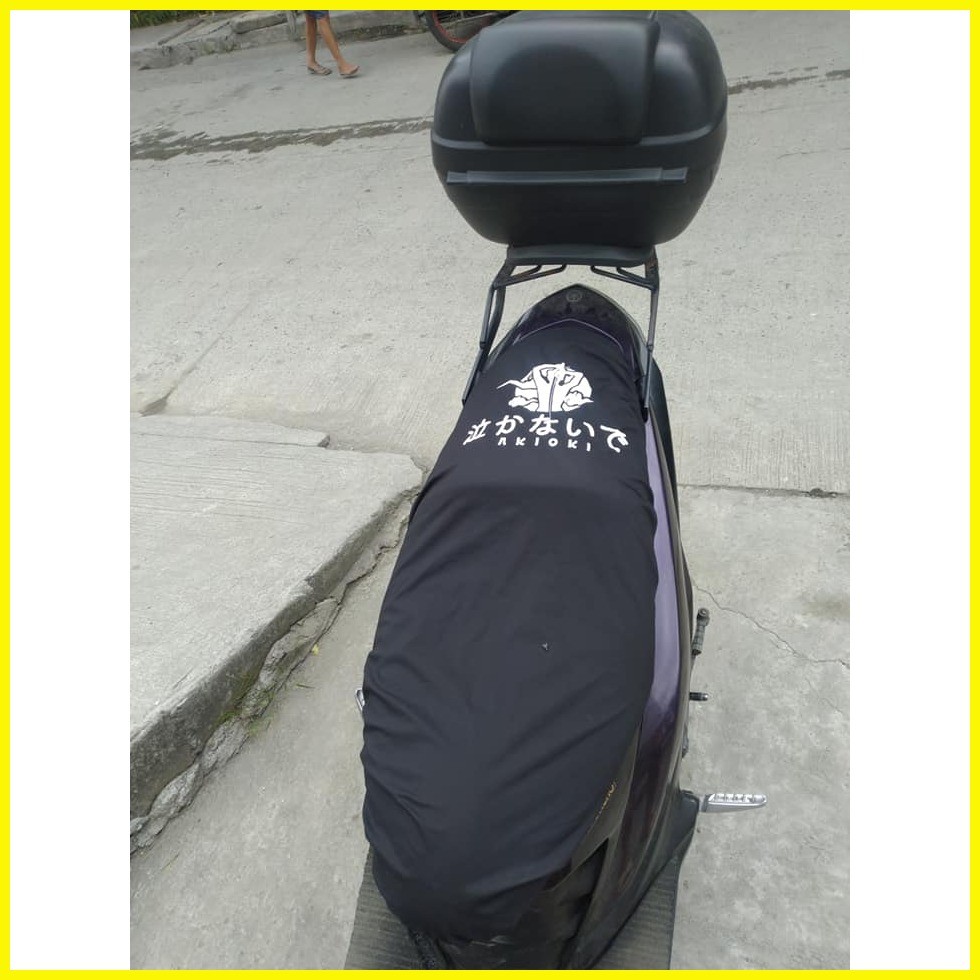 KSMILE AKIOKI SEAT Cover FOR  HONDA CLICK 125/150 | AKIOKI Back View Printed (WHITE)COD