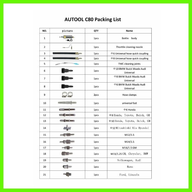 (Spot) AUTOOL C80 Car Fuel Cleaning Machine Washing Tool Non-Dismantle Automotive for Auto