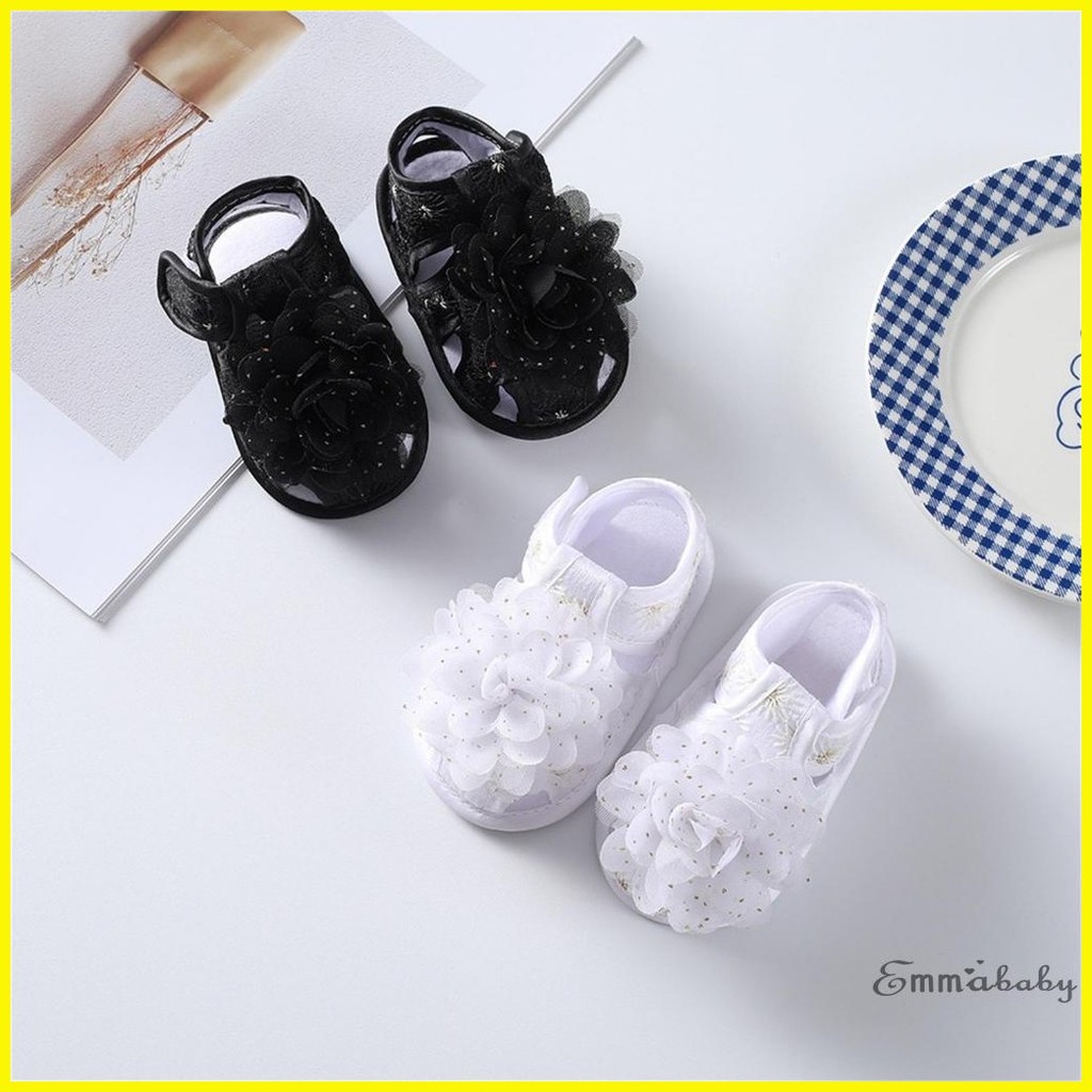 GD-Baby Girl Summer Flower Sandals Toddler Infant Round Toe Soft Sole Crib Prewalker