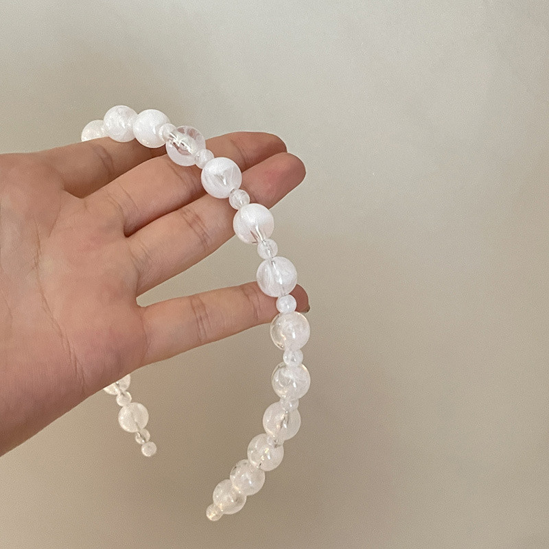 ion Jade Bead Headband With High-End And Niche Design, Gentle And Fairy Temperament, Simple Headband