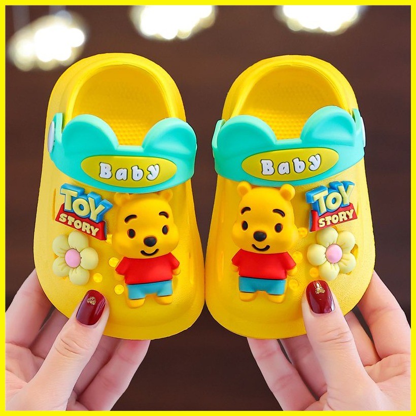Summer New Baby Boy Slippers Cartoon Bear Beach Sandals Kids Girl Cute Rabbit Eva Non slip Ho