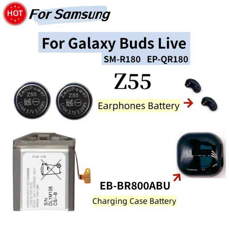 New {} Battery EB-BR800ABU 472mAh For Galaxy Buds Live SM-R180 EP-QR180 Earphone Headset {} - Image 4
