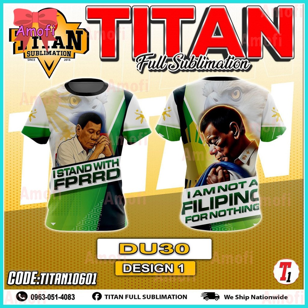 ⚖ ◨ 【Ready Stock】NEW DESIGN Full sublimation T-Shirt for men I STAND WITH TATAY DIGONG Proud Filipi - Image 5