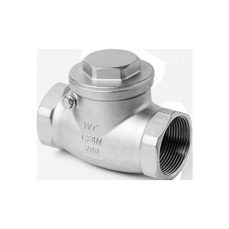 304 Stainless Steel Swing Check H14W Horizontal Swinging Threaded One-Way Valve for Water Pipe - Image 5