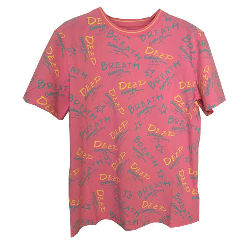 women's Gojia's new clothing 2024 summer collection features versatile casual round-neck letter-prin - Image 5