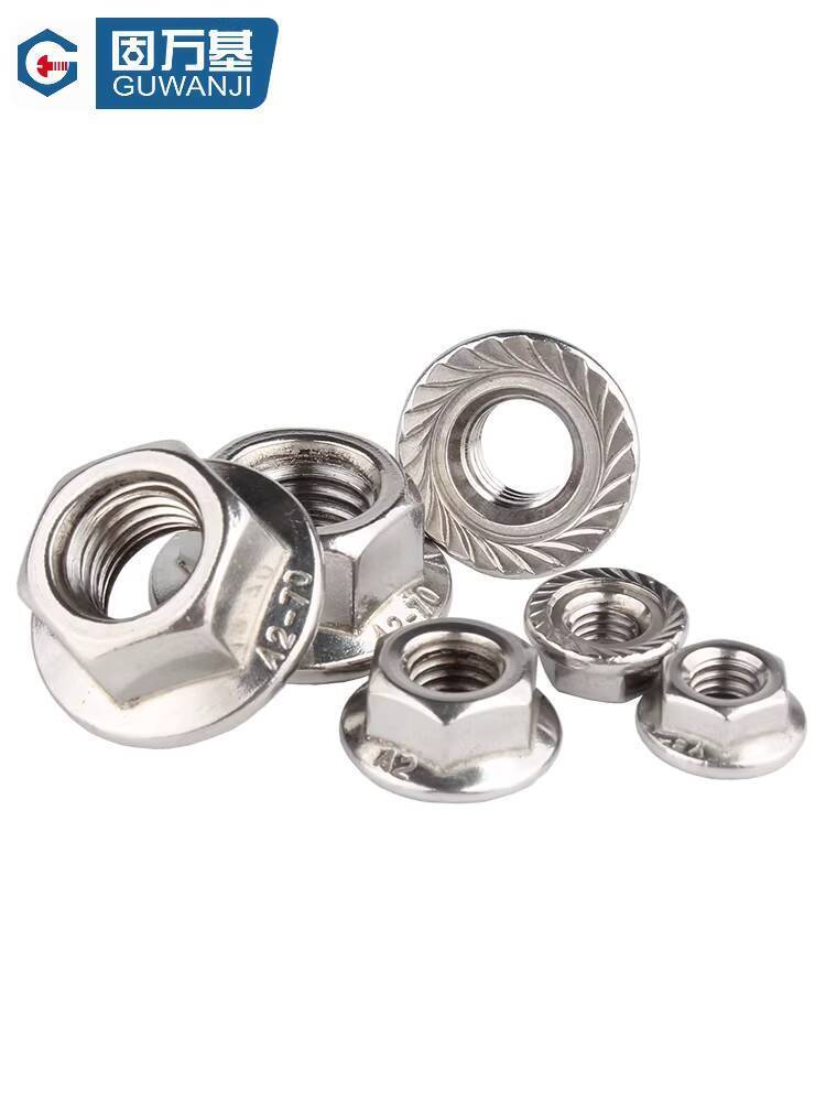 316 Stainless Steel Flange Nut Hexagonal Anti-loosening Screw with Pad Anti-slip Nut M - Image 3
