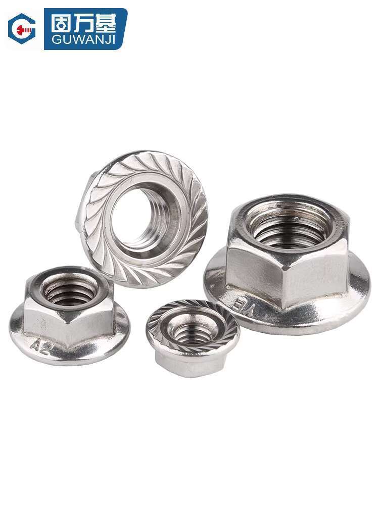 316 Stainless Steel Flange Nut Hexagonal Anti-loosening Screw with Pad Anti-slip Nut M - Image 4