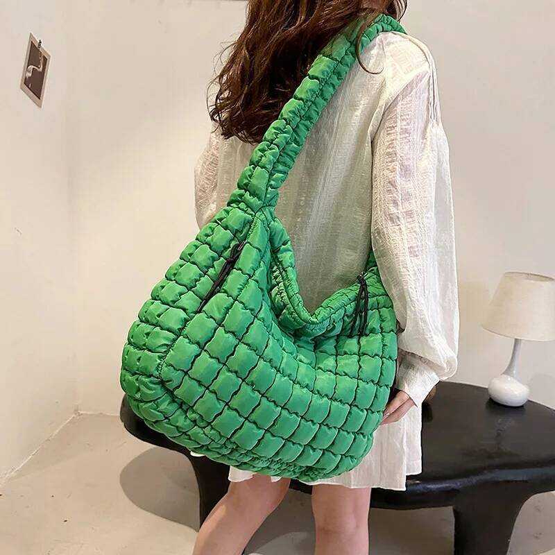 Casual Ruched Hobos Women Shoulder S Quilted Padded Crossbody Large Capacity Nylon Puffer