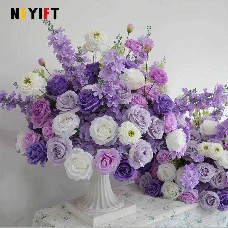 R 30cm Artificial Large Flower Ball Table Centerpiece for Event Wedding Decor Road Lea - Image 4