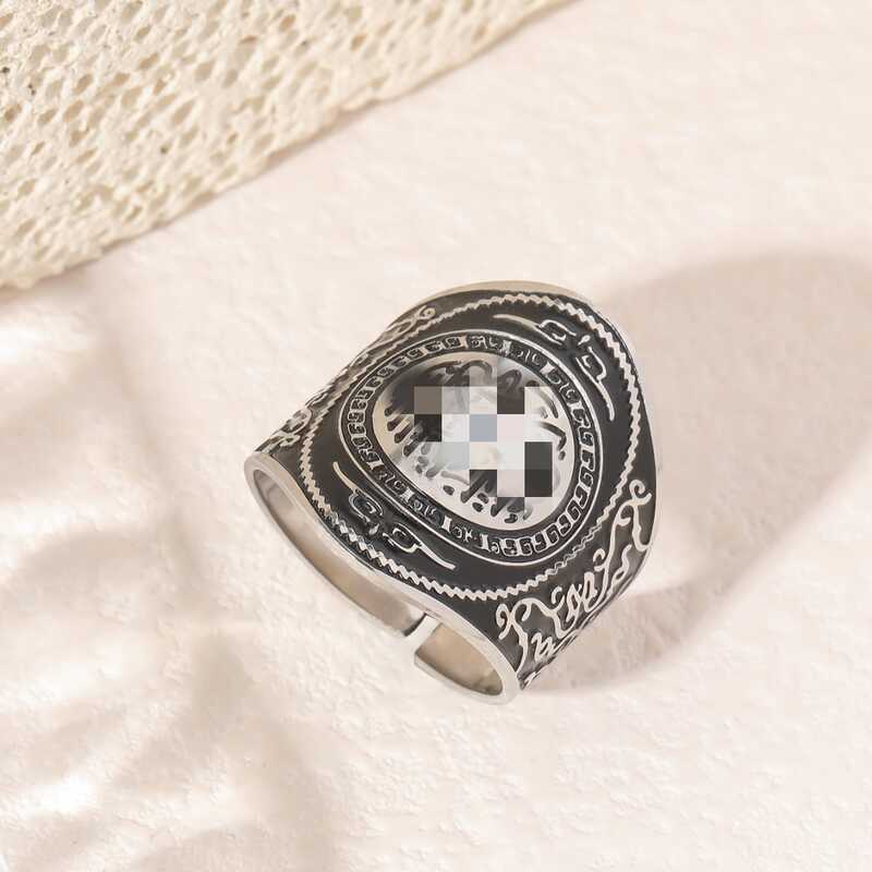 Cross Border Stainless Steel Ring Men S Titanium Jewelry Personality Oil Drip Niche Versatile Ne - Image 4