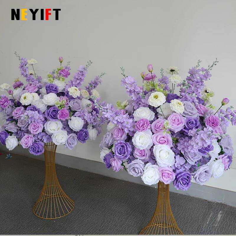 R 30cm Artificial Large Flower Ball Table Centerpiece for Event Wedding Decor Road Lea - Image 2
